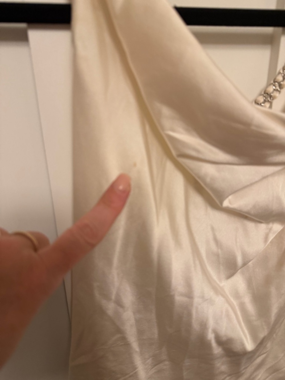 Ramy Brook 100% Silk Cream Backless
Embellished Camisole Blouse Size Large - Picture 5 of 5